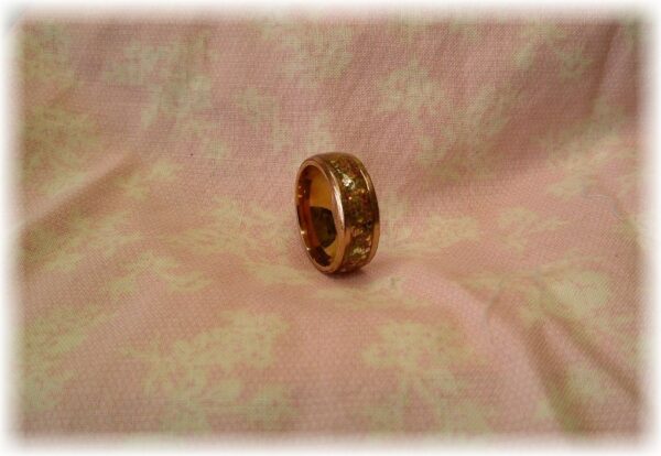 Rose gold, resin, pink & gold glitter - Size 8 - Image 2