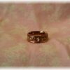 Rose gold, resin, pink & gold glitter - Size 8